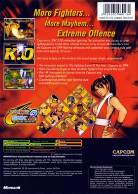 Capcom vs SNK 2 EO (USA) box cover back